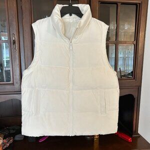 Puffer Vest Zip Up Stand Collar Sleeveless Warm Winter Jacket
